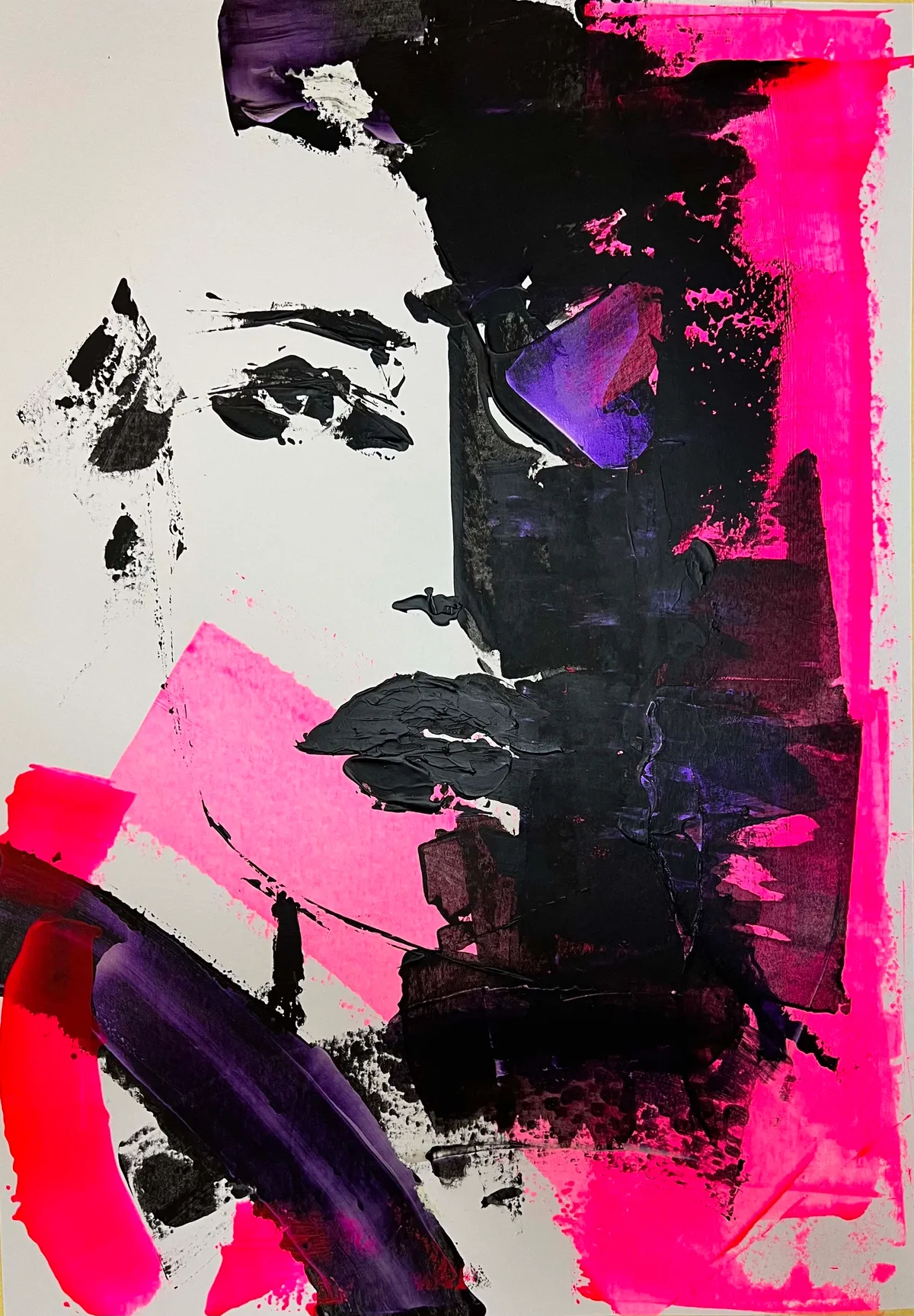 Painting “Femininity in Colors #1” (2022) by Irina Lonskaya, acrylic on paper
