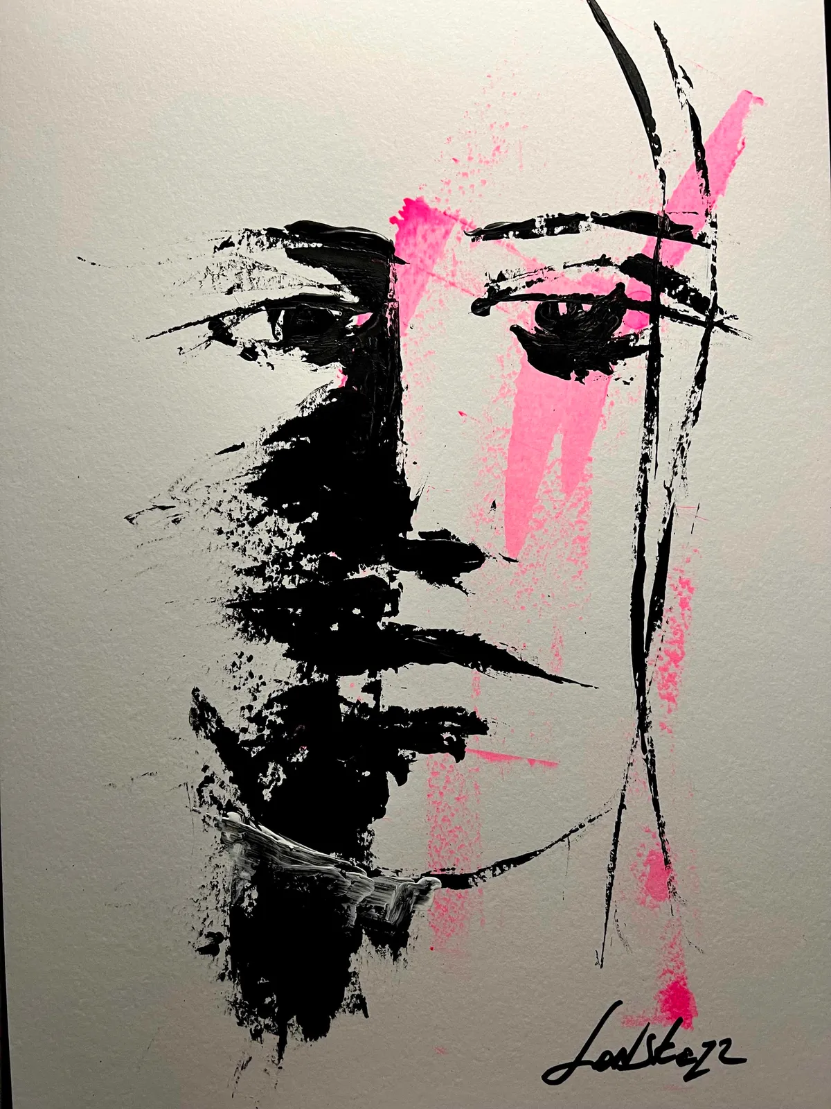 Painting “Femininity in Colors #2” (2022) by Irina Lonskaya, acrylic on paper